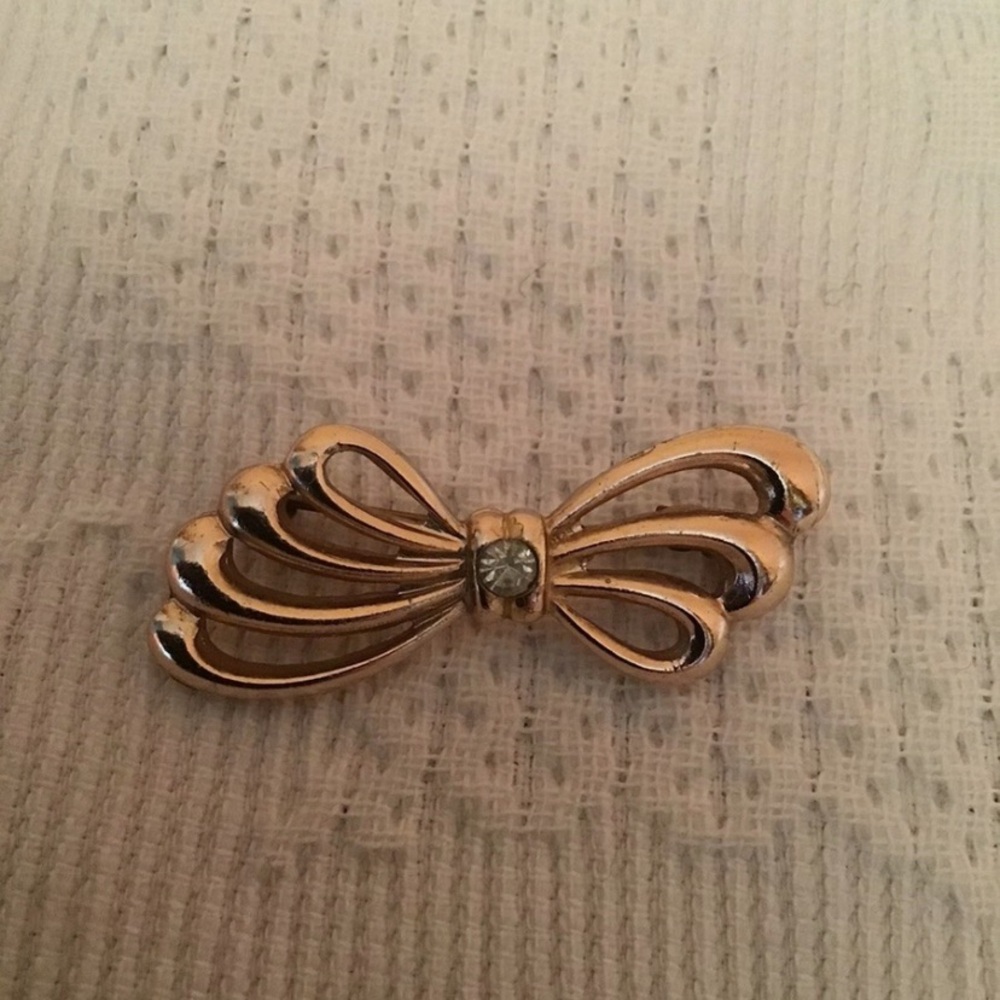 BROOCH Vintage Antique Jewelry 1.6” Strass
